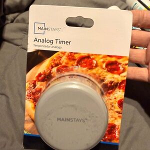 Mainstays Light Gray Analog Kitchen Timer - Simple Twist Dial